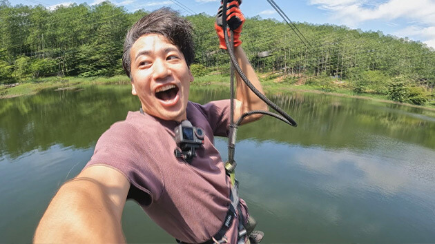 ジップライン（フォレストアドベンチャ―長野）