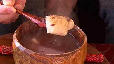 おしるこ（おやきの店 ほり川・長野市）