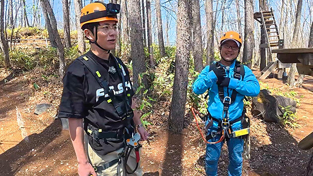乗鞍BASE・本格的なアスレチック