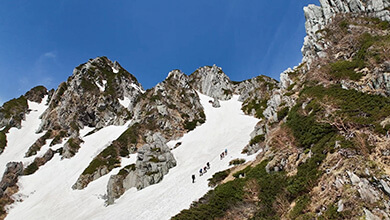 宝剣岳　雪山