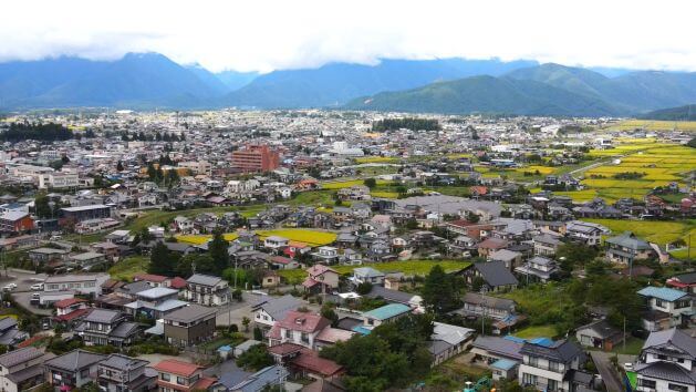 大町市　俯瞰　藤森慎吾
