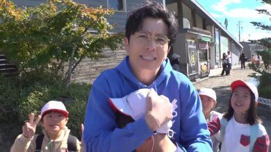 安曇野市　わさび田　地元小学生　ほっこり交流