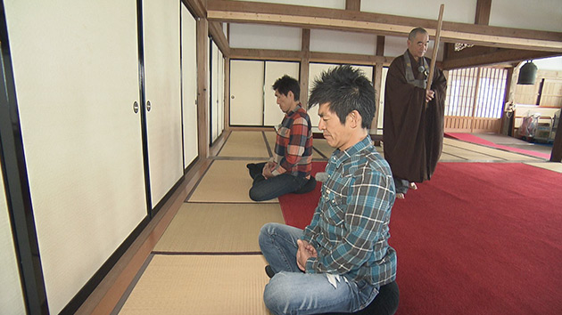 座禅(明松寺)|篠原信一と三四六の修行させて下さい!~ お寺で心を鍛えるのだ!~