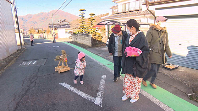 上田市真田町戸沢地区「子どもが主役のお祭り」お祭り当日|かんじきでGO!冬の戸隠ほっこり散歩 悪疫退散!子どもが主役のお祭り