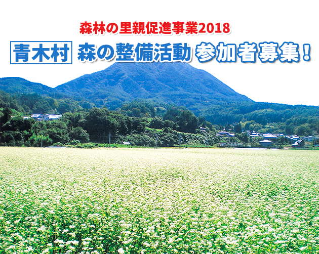 「森林の里親促進事業2018」青木村 森の整備活動参加者募集！