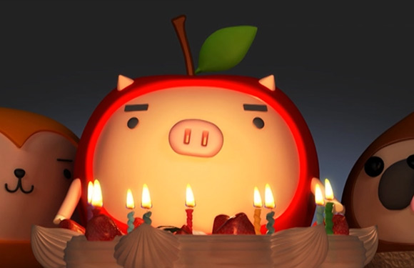りんご丸ムービー （25周年ケーキ編）