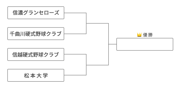 信州野球頂上決戦!知事杯争奪プロ・アマドリームトーナメント 組み合わせ表