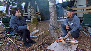 タイニーガーデン蓼科（親娘キャンプ）｜ハマる人続出！冬キャンプでたき火を楽しむ