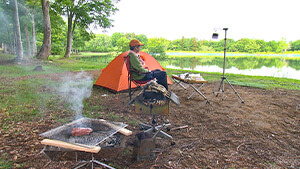 テントを張り・火をおこし｜信州キャンプ道 北信濃の温泉 絶景 大満足