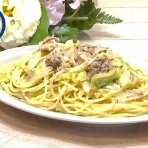 サバと春野菜のパスタ（3月14日 水曜 よる6時55分）