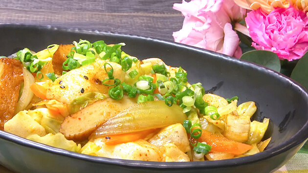 ヤミーの3ステップクッキング 焼き餅のピリ辛煮