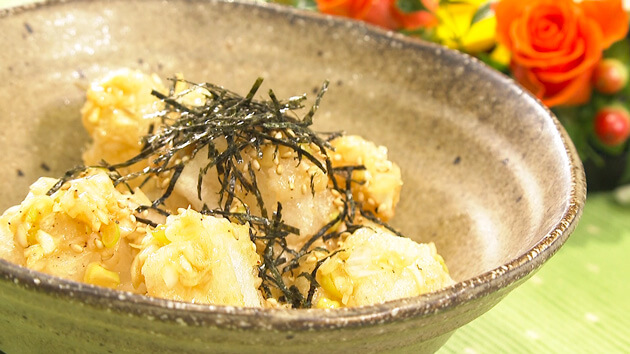 ヤミーの3ステップクッキング ネギ塩揚げ餅