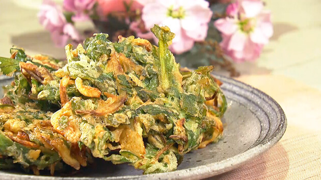 ヤミーの3ステップクッキング 春菊と桜えびのかき揚げ