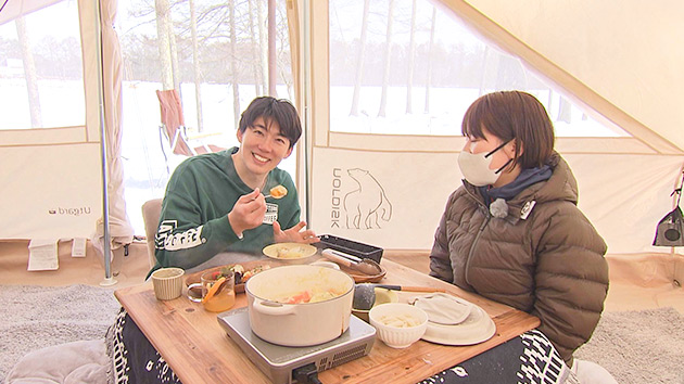 こたつキャンプ|家族で楽しい!進化する冬レジャー ~スノーモンスターツアー!雪板!こたつキャンプも!?~