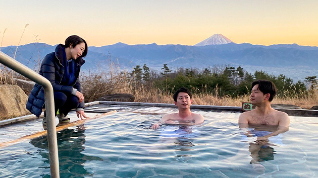 ほったらかし温泉（山梨県山梨市）｜M-1ファイナリスト ダンビラムーチョ 長野vs山梨 地元自慢対決