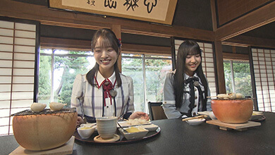 NGT48 杉本萌・SKE48 伊藤虹々美（火鉢庵＆農家民宿Sakura / 安曇野市）