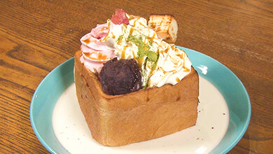 食パンデザートスイーツ（カフェレストガレージ 松本市）