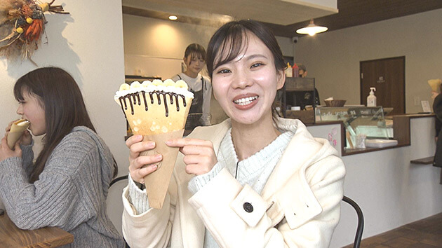 クレープとエスプレッソと松本(お花見・ワンハンドグルメ)