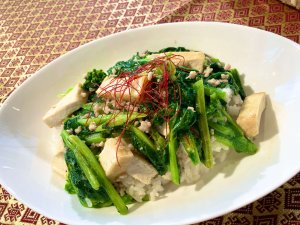 菜花と厚揚げのエスニック丼（2026年3月7日）