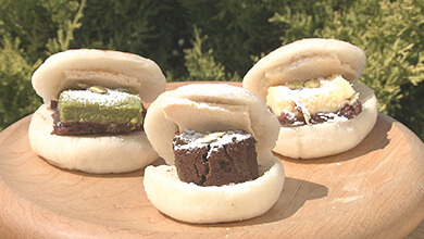 米粉のおやき Hello,World!（お花見・ワンハンドグルメ）