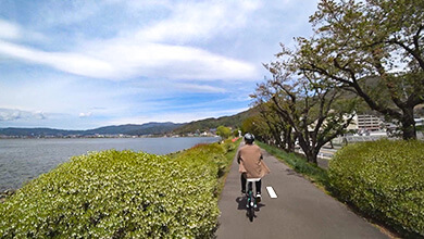レンタルサイクル 諏訪湖