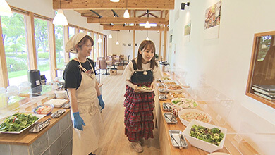 西村菜那子さん ランチバイキング（一粒万平・小布施町）