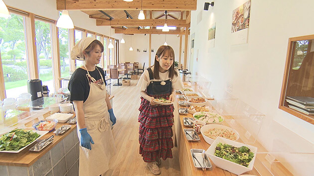 西村菜那子さん ランチバイキング（一粒万平・小布施町）