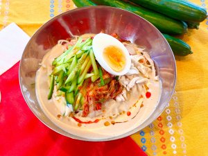 キュウリ盛り盛り！韓国風豆乳そうめん（2026年8月15日）